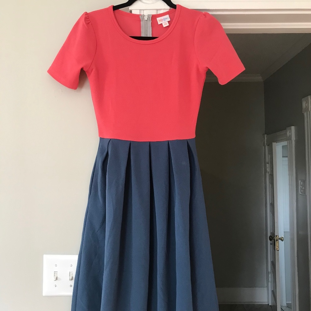 Colorblock A-Line Dress